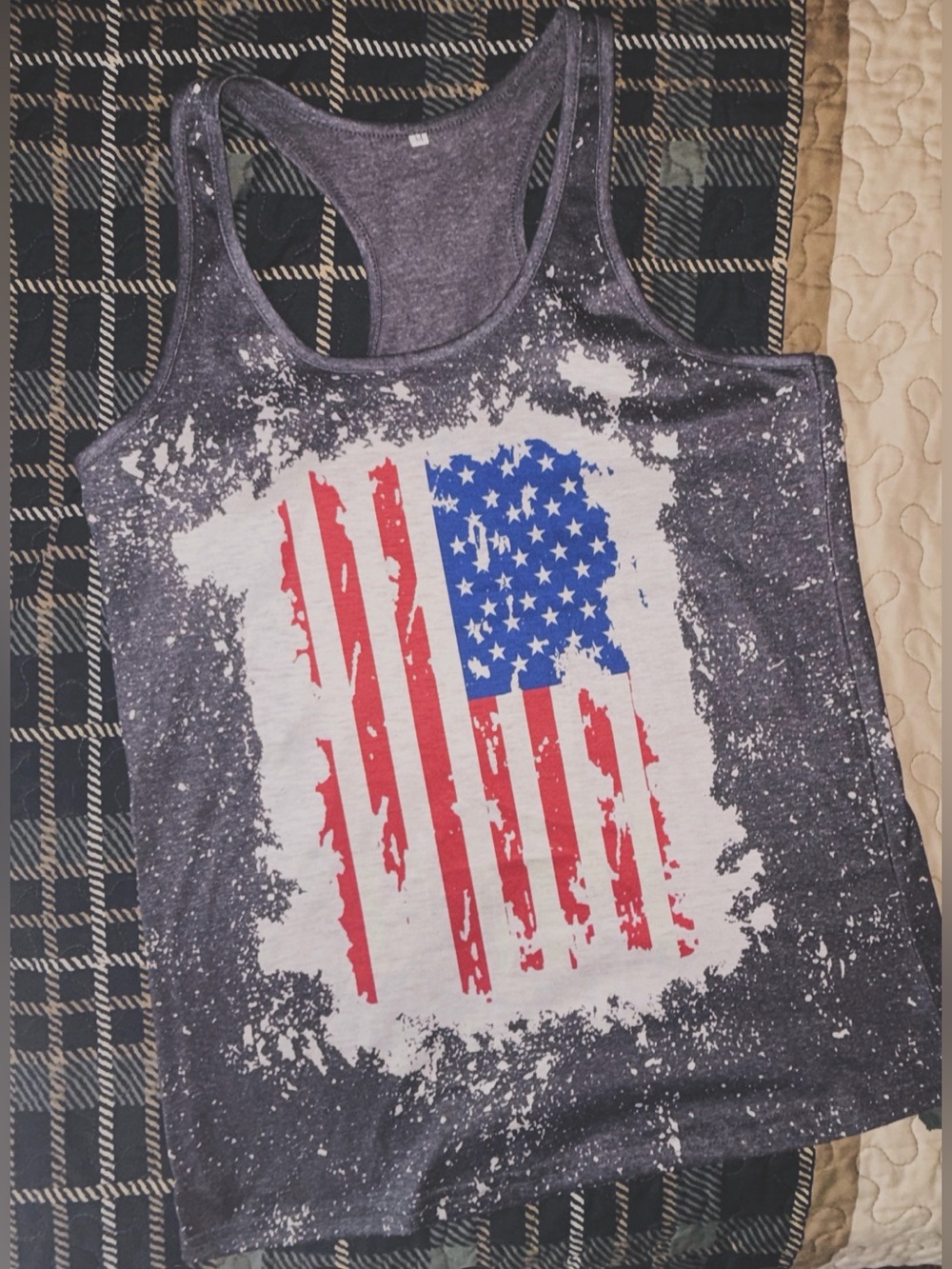 American Flag Racerback Tank Top - Red, White & Blue Size medium 
Never worn